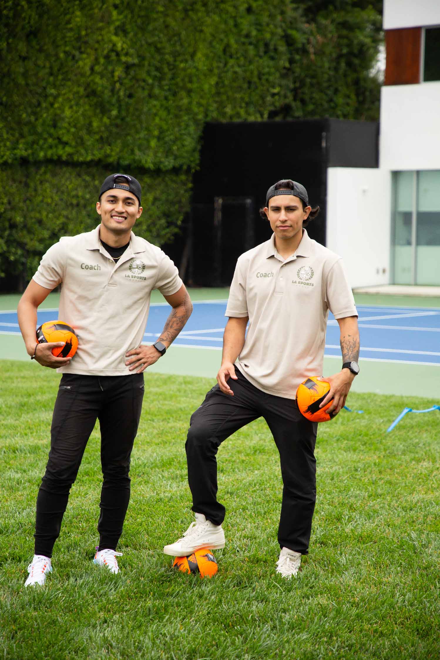 Two LA Sports World coaches ready to lead an outdoor activity